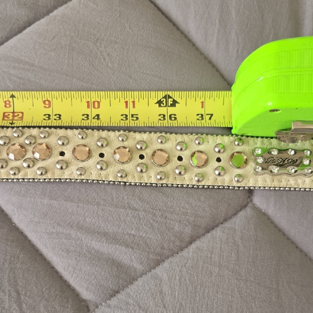 Brighton White and Silver Embellished Belt - Picture 7 of 7